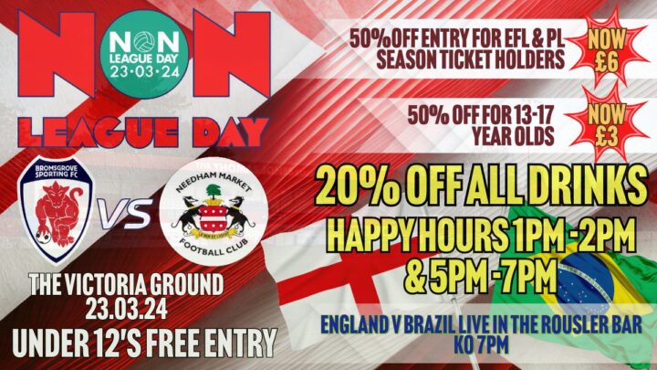 THIS SATURDAY: Special Offers For Non League Day