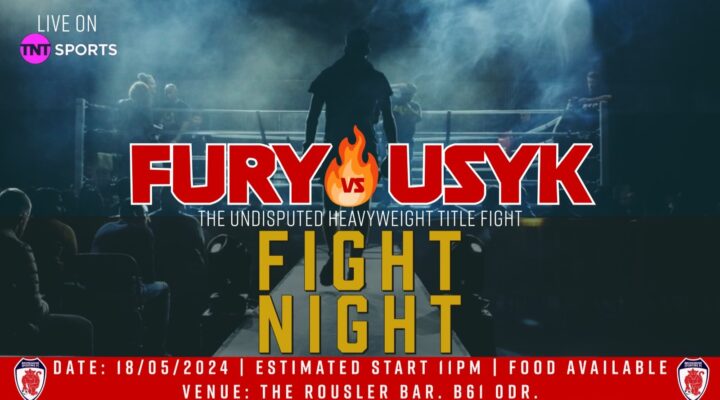 THIS SATURDAY: Fury vs Usyk At The Rousler Bar