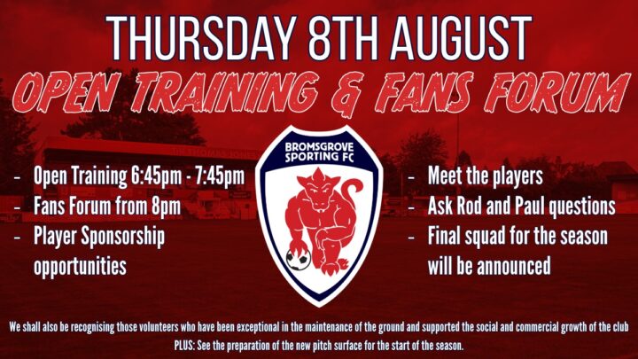 INFO: Fans Forum & Open Training 